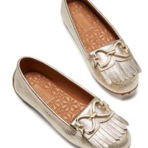 Kate ♠️!‼️Gold Metallic Loafers with Fringe
